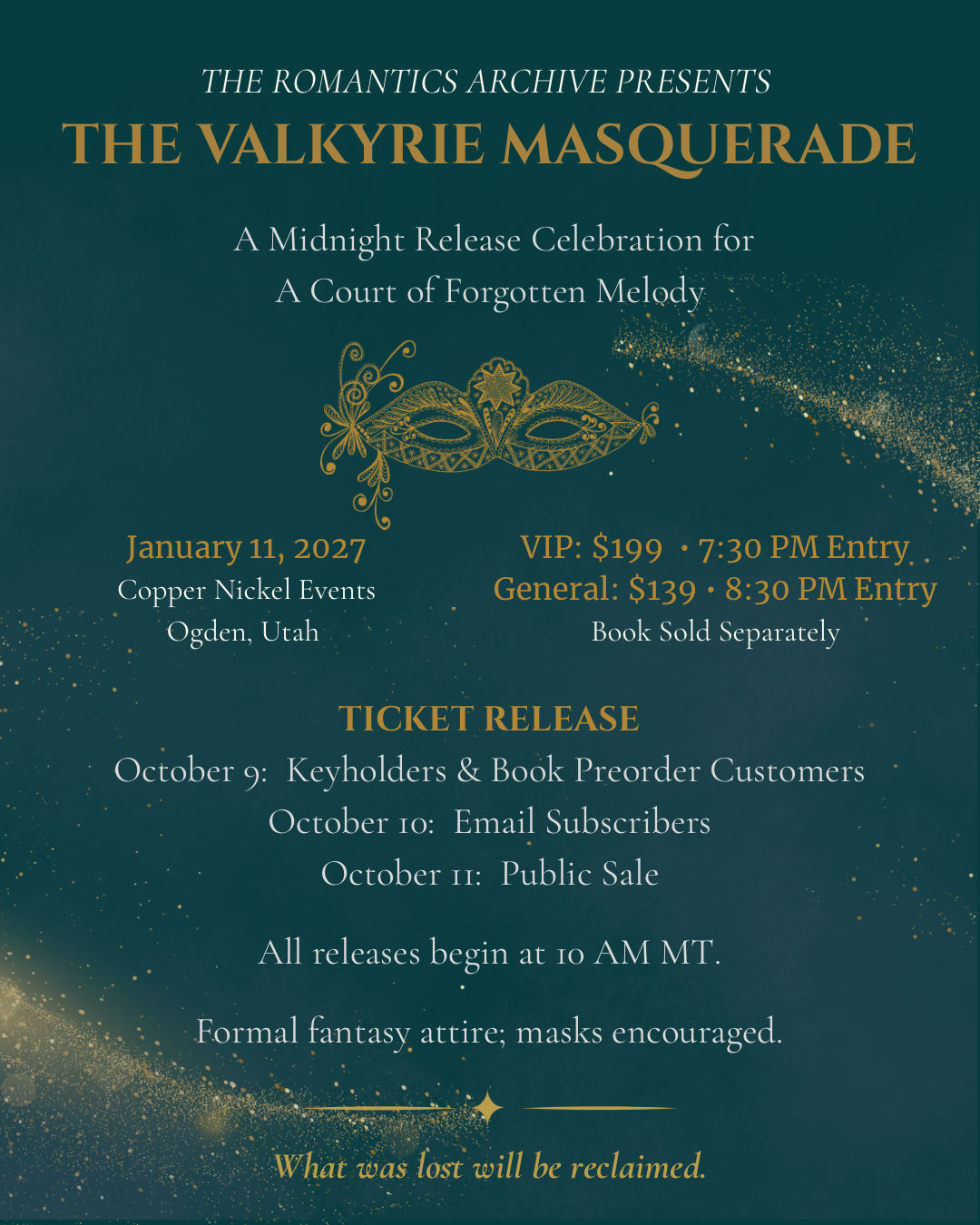The Valkyrie Masquerade | A Court of Forgotten Melody Midnight Release Celebration