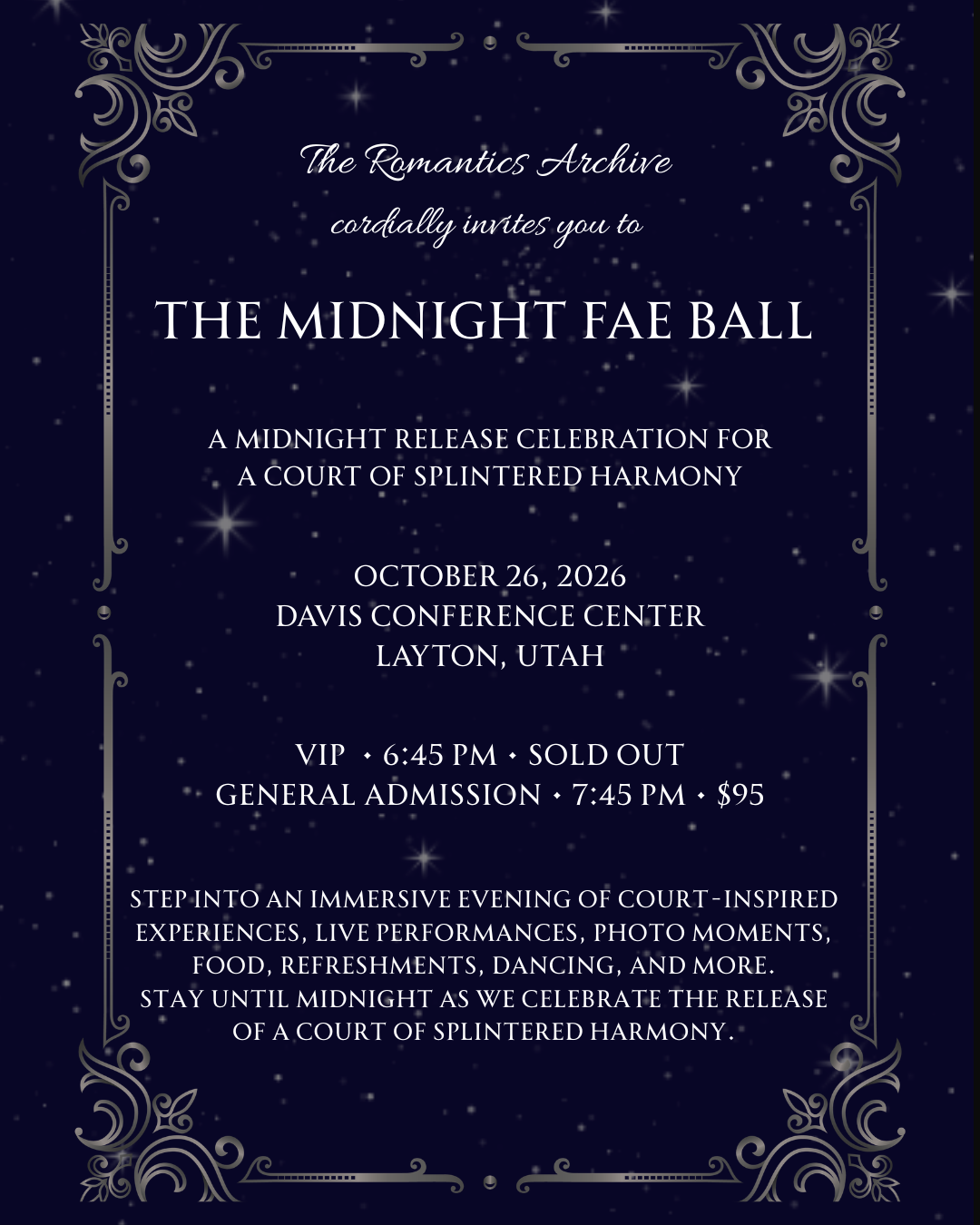 The Romantics Archive Midnight Fae Ball: Ticket + Book 6