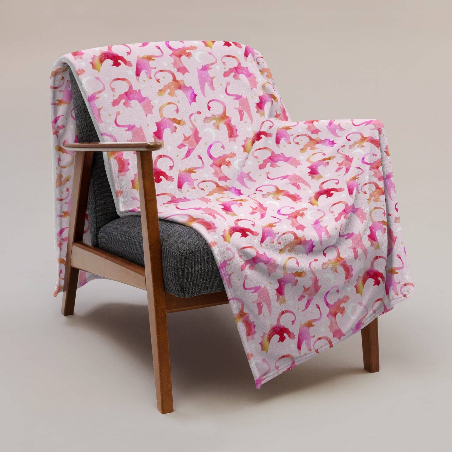 Pink Dragon Rider Blanket