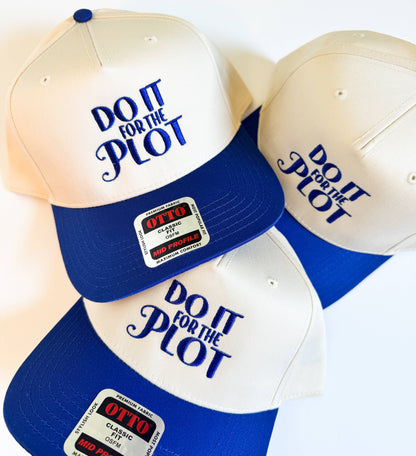 Do It For The Plot Women's Embroidered Vintage Hat