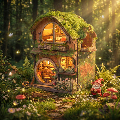 DIY Book Nook Kit: Woodland Daisy Cabin