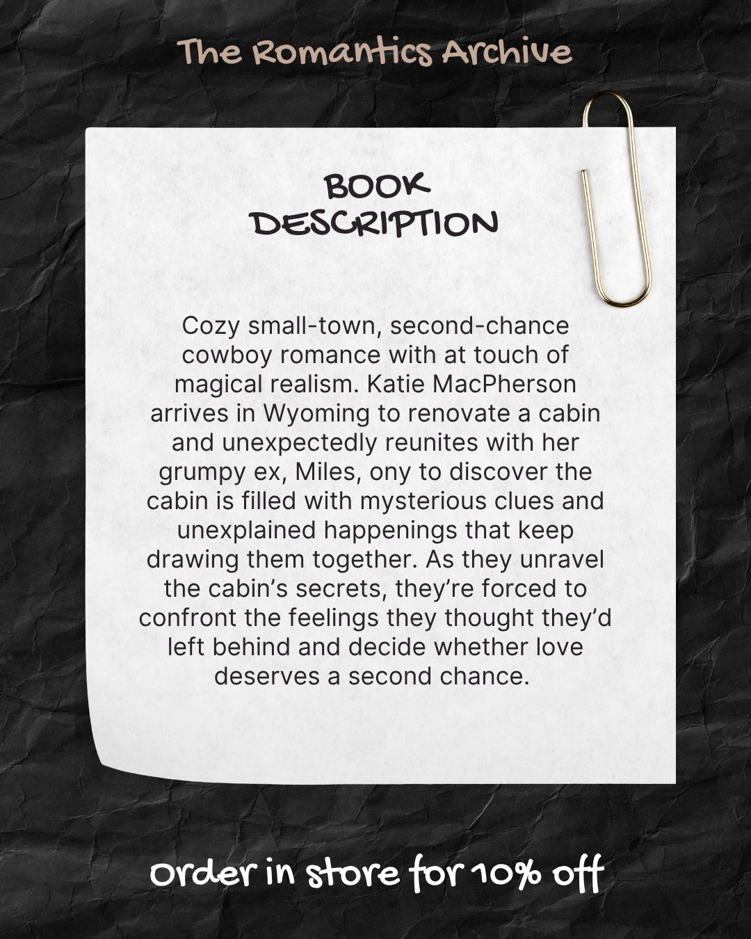 The Romantics Archive July Book Club: Ember Meadow (Author Signing + In Person Discussion Included)