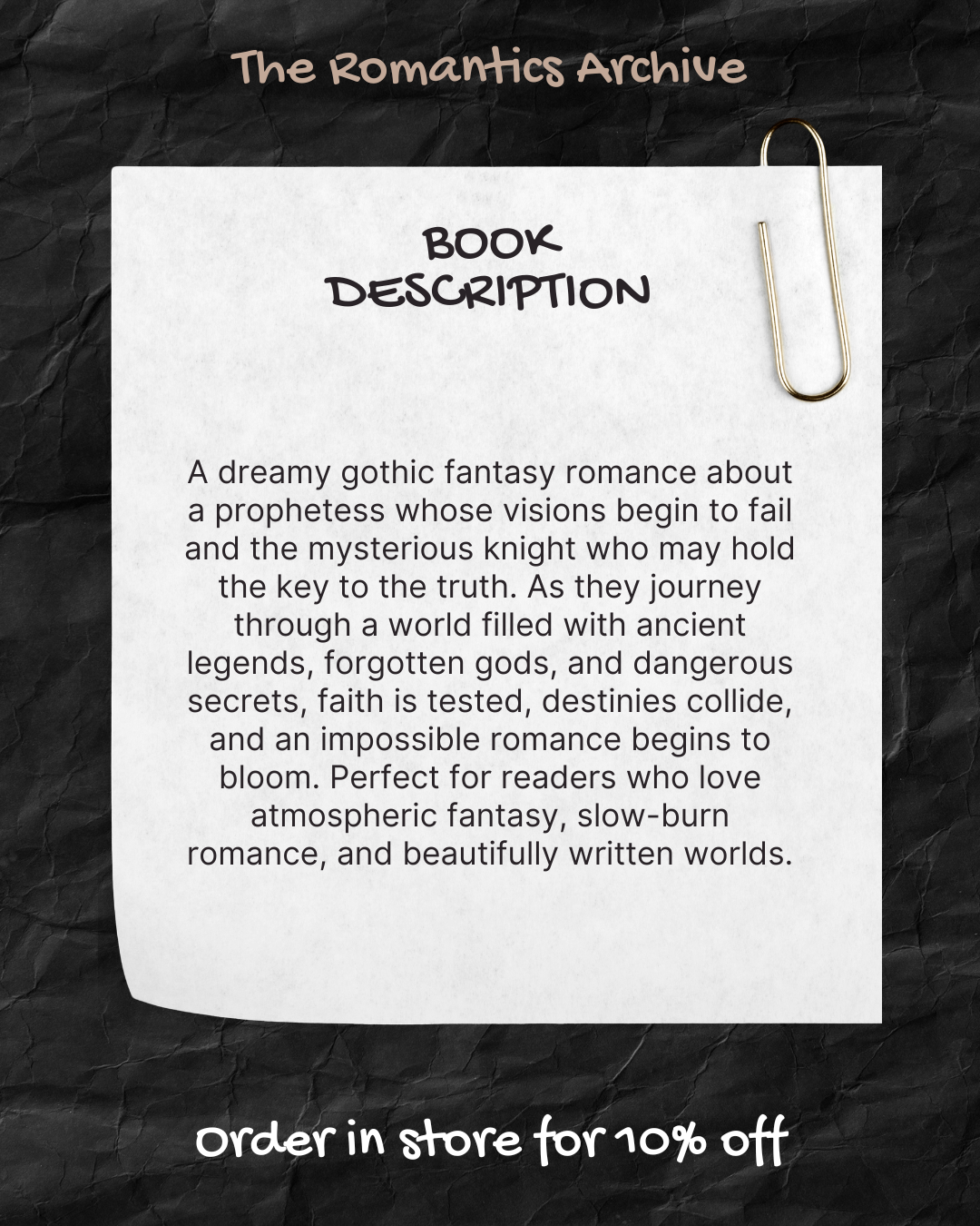 The Romantics Archive August Book Club: The Knight and the Moth