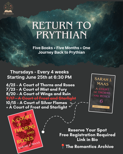 Return to Prythian: A Court of Wings and Ruin Discussion (Free Event)