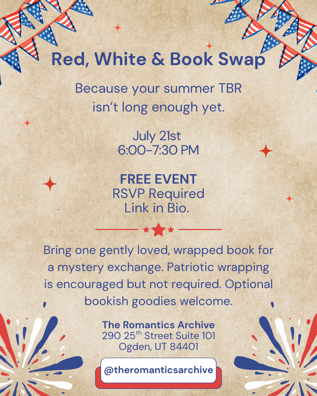 Red, White & Book Swap