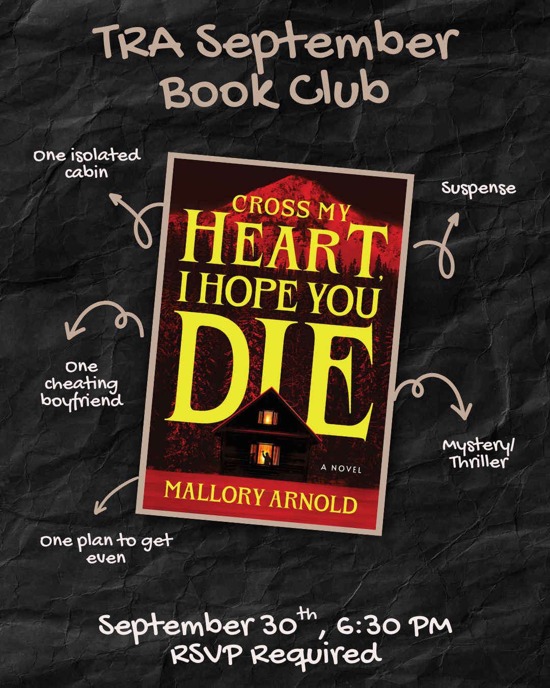 The Romantics Archive September Book Club: Cross My Heart, I hope you Die