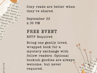 Cozy Chapters: A Fall Book Swap