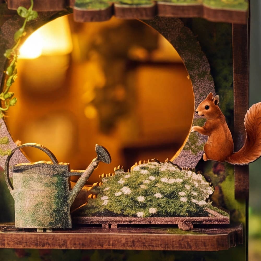 DIY Book Nook Kit: Woodland Daisy Cabin