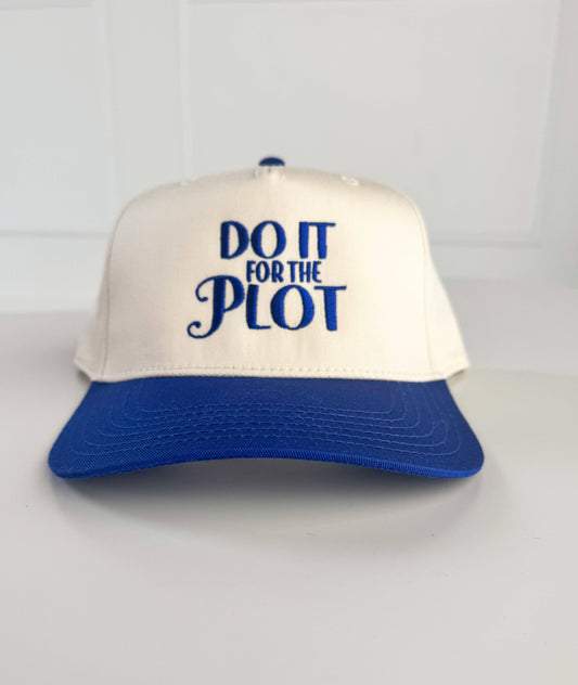 Do It For The Plot Women's Embroidered Vintage Hat